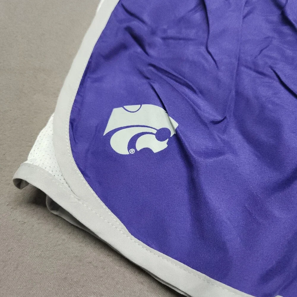 Nike Kansas State St Wildcats Dri-Fit Running Shorts L Youth L Purple White 143